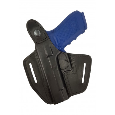 Glock 17용 가죽 홀스터 OWB – 오른손잡이용 스냅 버튼