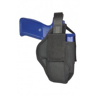 Holster with Magazine Pouch Ruger 9E – OWB Holster with Spare Magazine Compartment for Everyday & Duty Use