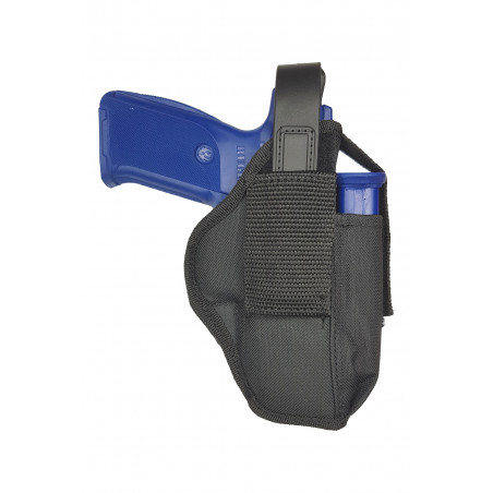 Holster with Magazine Pouch Ruger 9E – OWB Holster with Spare Magazine Compartment for Everyday & Duty Use
