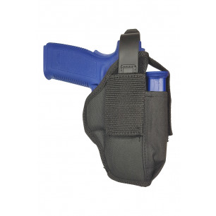 AK05 通用槍套 適用 Springfield XD9 附彈匣架 黑色 5-56.de – 正面
