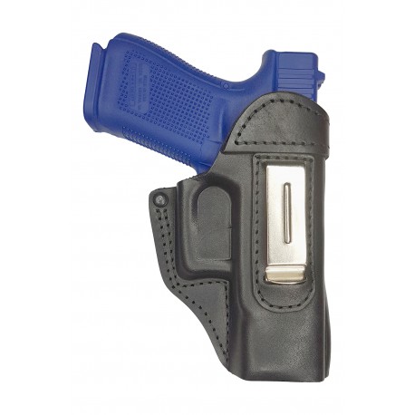 IWB 3 Pistolera de piel para Glock 19 23 25 32 38 44 45 negro VlaMiTex