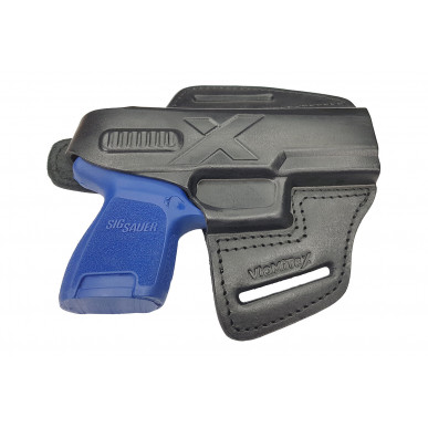 Funda de cuero para Sig Sauer P320 Subcompact OWB - Diestros con botón de presión