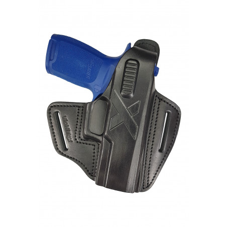 Leder Holster für Sig Sauer P320 Compact OWB – Rechtshänder mit Druckknopf