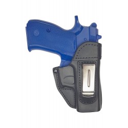 IWB 8 Leather Holster for CZ 75 Compact black VlaMiTex