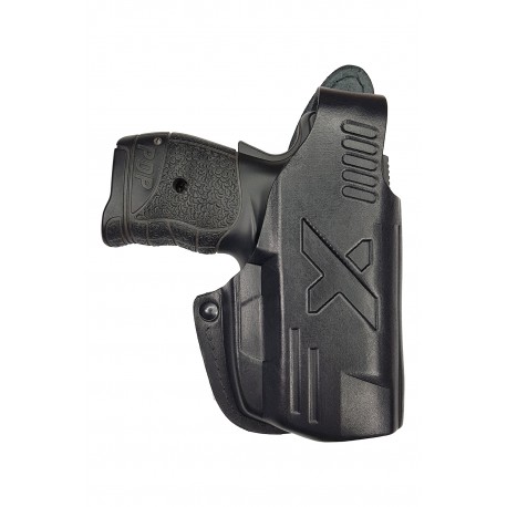 B4 Holster de ceinture en cuir pour Walther PDP Noir VlaMiTex