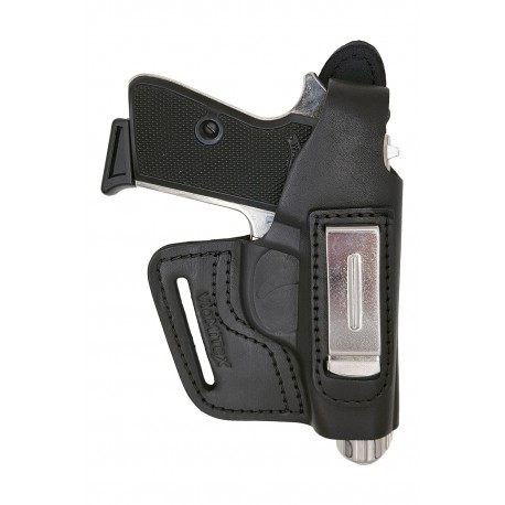 IWB 5-5 Pistolera de piel para Walther PP Manurhin negro VlaMiTex