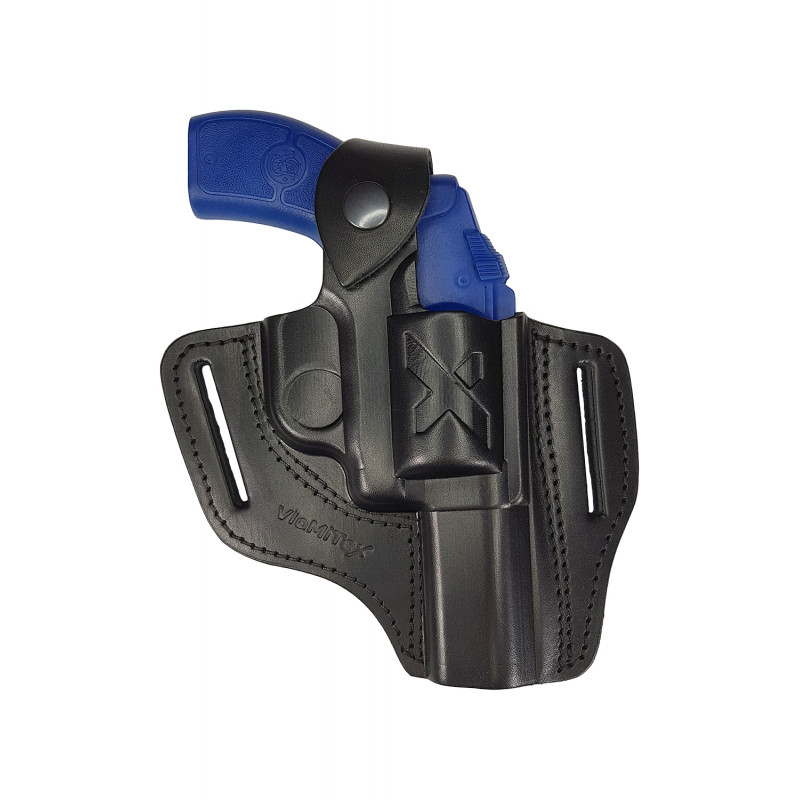 R2 Кожен кобур за револвер за Smith & Wesson 640 цев 3 инча черен VlaMiTex