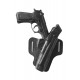 B7 Holster de ceinture en cuir pour pistolet Beretta 92 Noir VlaMiTex