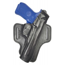 B7 Holster de ceinture en cuir pour pistolet Beretta 96 Noir VlaMiTex