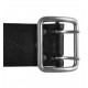 G4 Leather belt 5 cm wide with chrome buckle black VlaMiTex