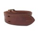 G7 Genuine leather Belt 4 cm twing prong red-brown VlaMiTex