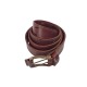 G7 Genuine leather Belt 4 cm twing prong red-brown VlaMiTex