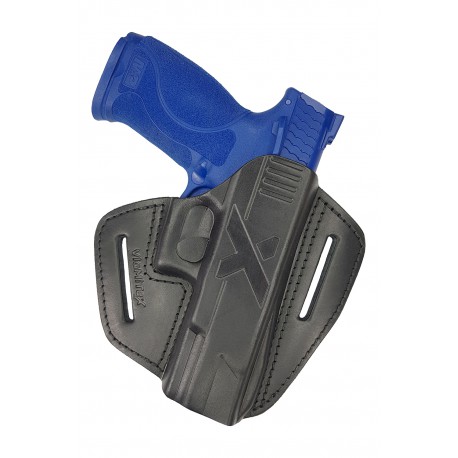 U9 Leder Holster für Smith & Wesson MP9 Schnellziehholster schwarz VlaMiTex