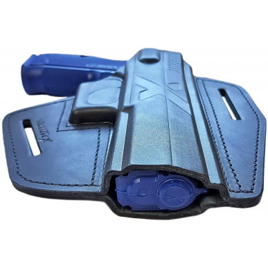 CZ SP-01 Shadow 1 OWB용 가죽 홀스터 – 오른손잡이용 스냅 버튼