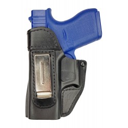 IWB 2Li Holster en cuir pour Glock 43 Noir pour gauchers VlaMiTex